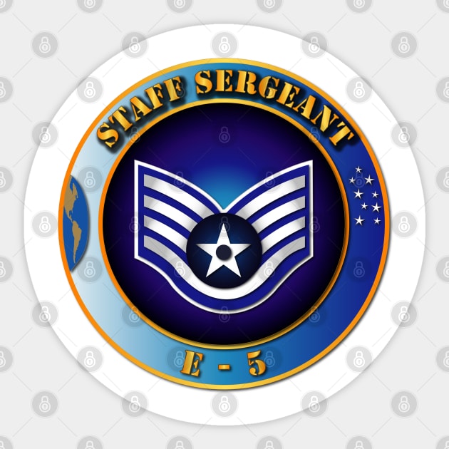 USAF - Staff Sergeant (E5) - Coin Sticker by twix123844